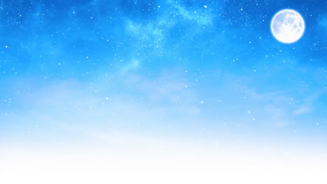 animación de la nieve cayendo sobre el paisaje de la tierra de invierno