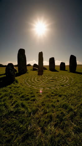 ancient megalithic site under sunlight