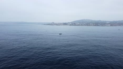 Over-Head-Shots-Of-Boat,-La-Jolla