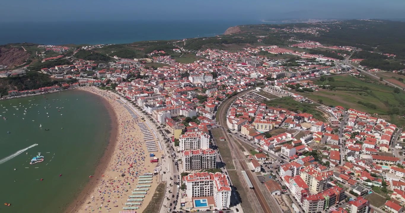 Veduta aerea della spiaggia di São Martinho do Porto