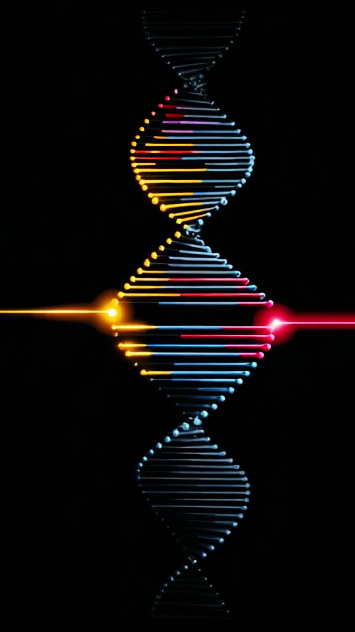 Exploring the Intricacies of DNA Structure Through Vibrant Light and Colorful Visualization in a Stunning Digital Representation