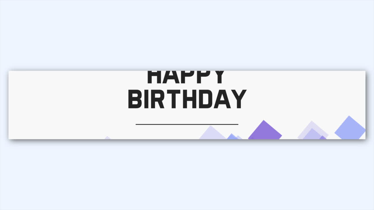 estandarte de cumpleaños con patrón de triángulo colorido con feliz cumpleaños en letras blancas