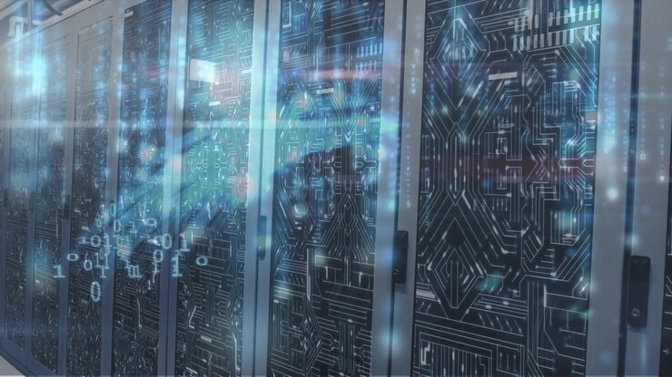 Animation of lights over servers