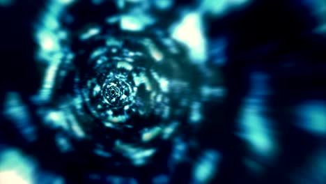 abstract jump in space in hyperspace among stars and flying in the wormhole