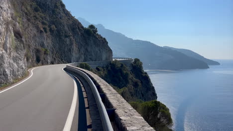 scenic coastal road along the amalfi coast