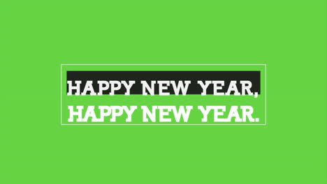 Repetición-Moderna-Feliz-Año-Nuevo-En-Marco-Sobre-Degradado-Verde