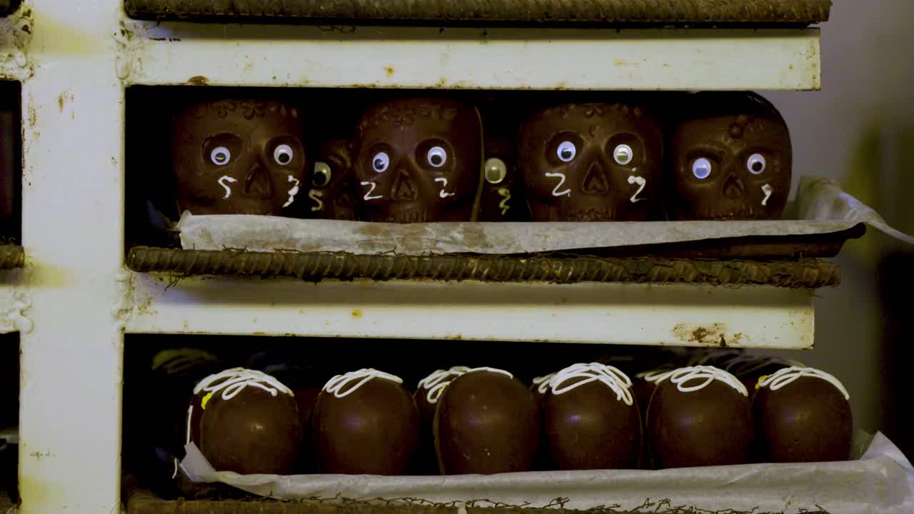 Day of the dead chocolate skulls