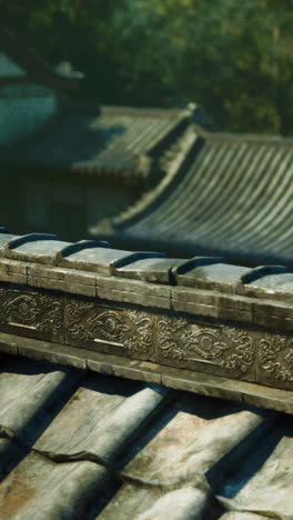 close-up of a traditional asian roof