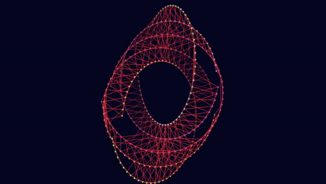 líneas rojas en espiral hipnotizantes sobre fondo negro