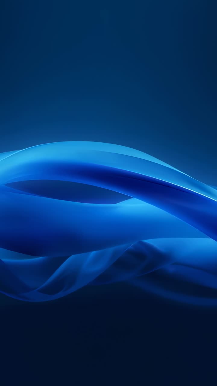Vertical video: Starting layered blue ribbons shifting on navy screen, looping as wallpaper