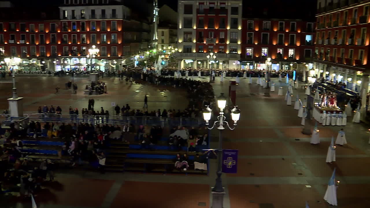 Night Religious Procession in a City Square