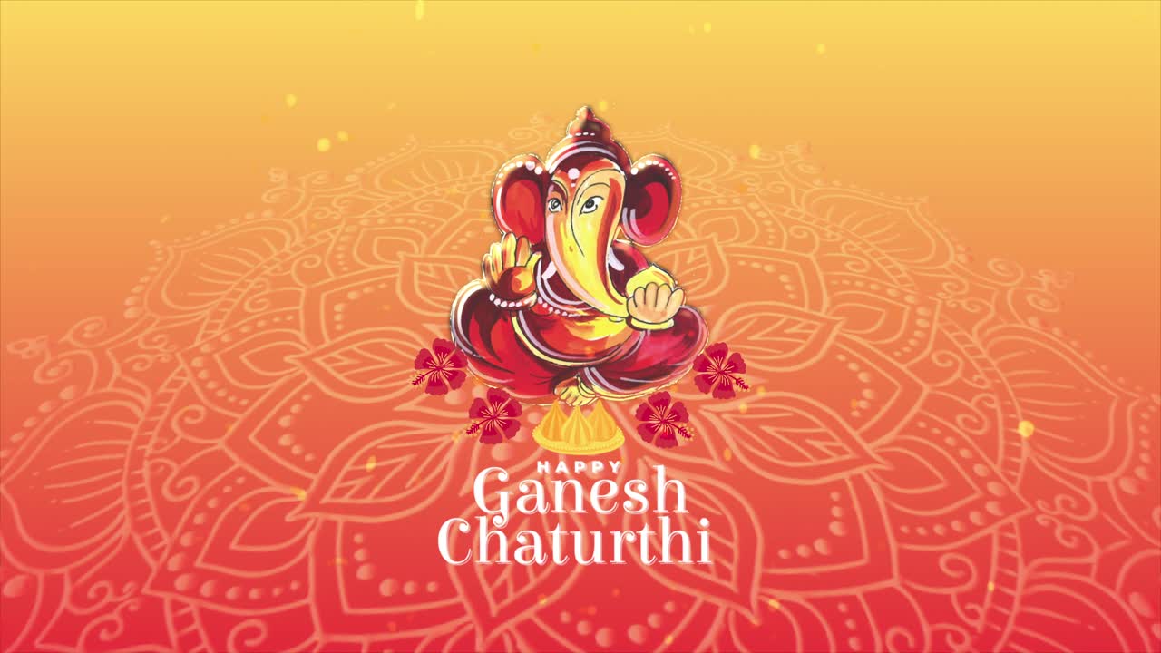 Ganesh Chaturthi Celebration Ganesh ji idol animated 350d view