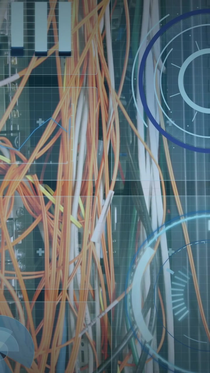 Animation of data processing over computer wires
