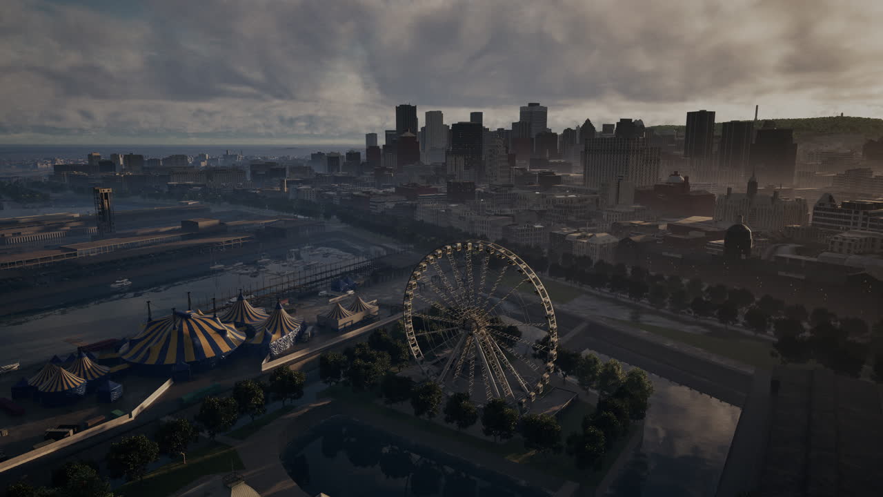 도시 의 페리스  의 공중 사진