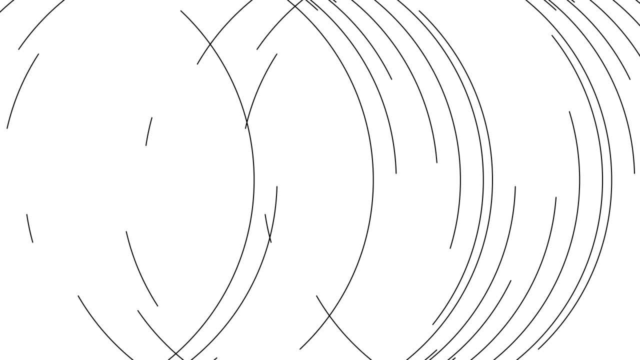 추상 라인 나선형 조명 움직이는 색 배경에 검은색 원활한 루프 애니메이션 복사 공간과 함께 4k