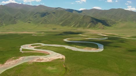 bayinbuluke grassland and river in a fine day.