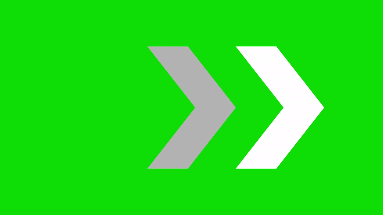 Animation of an arrow pointer, flashing forward and backwards , in three variants: choose your favourite, cut it and loop it