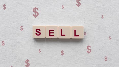 concept of sell at loss with red dollar sign in the background