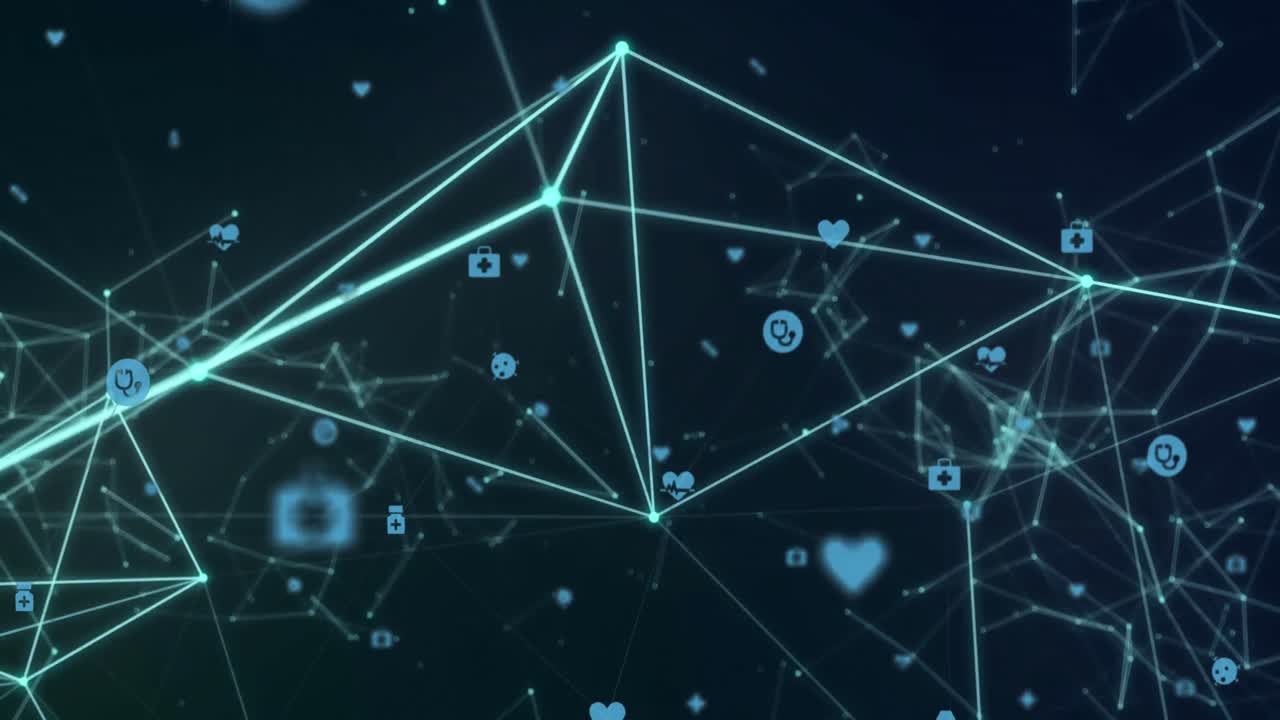 연결 네트워크를 통해 데이터 처리의 애니메이션