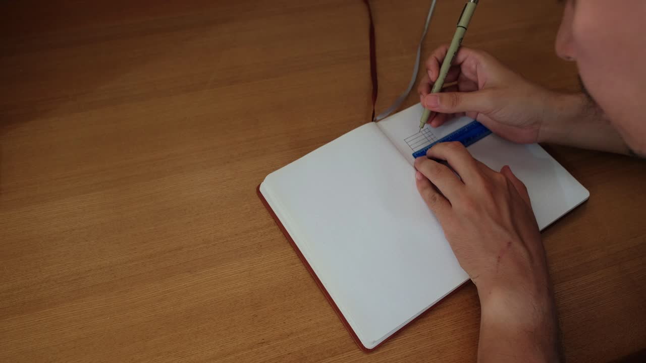 Drawing a grid in a notebook