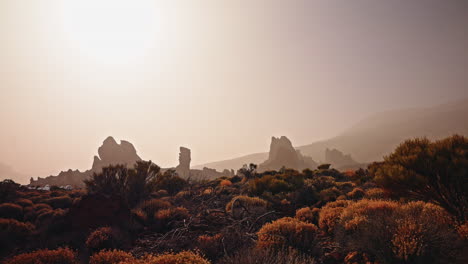 panoramic view of el teide national park.
volcanic landscape, tenerife, canary islands, spain.