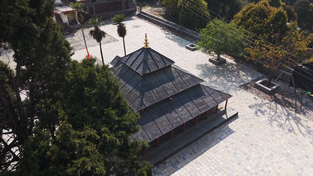 Footage of Resunga Temple highlighting architecture, natural scenery, and hillside environment in Gulmi, Nepal.