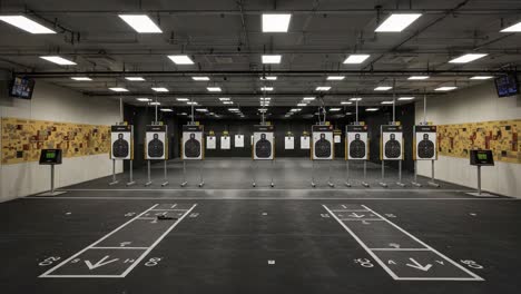 modern shooting range: a well-organized indoor space featuring targets, shooting stations, and advanced technology for precision training and performance improvement