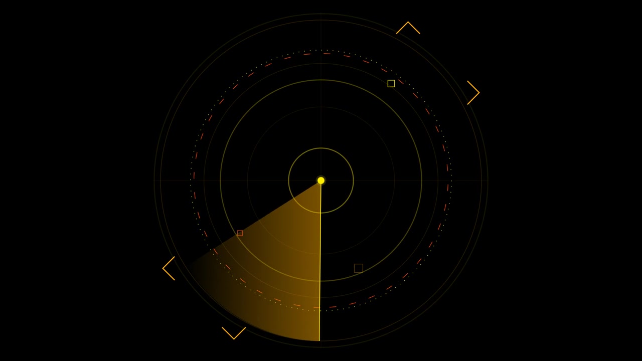 Animazione di Interfaccia di Scansione per Schermo Radar Digitale