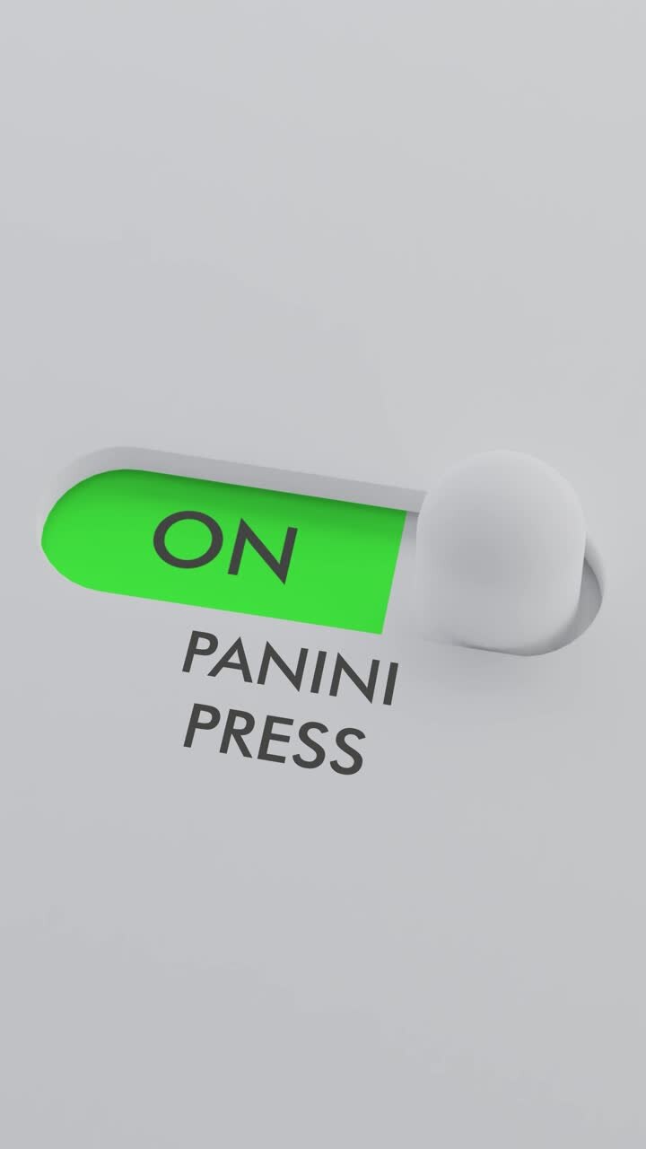 Accensione dell'interruttore della piastra per panini Video verticale