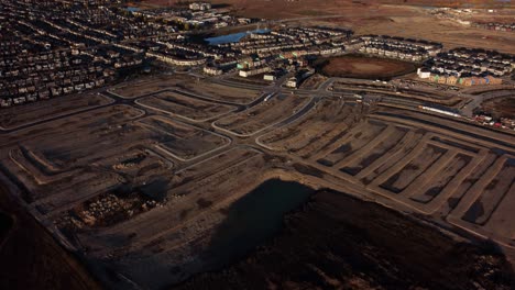a revealing drone shot of the entire yorkville community in calgary