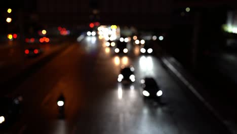 blurred car lights during busy traffic