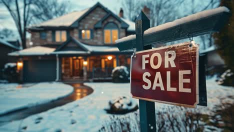 house for sale in winter