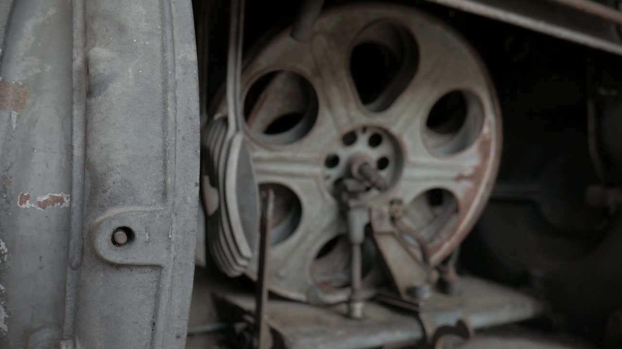 오래된 영화 프로젝터 클로즈업