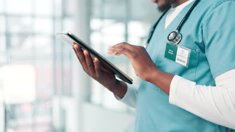 doctor using tablet