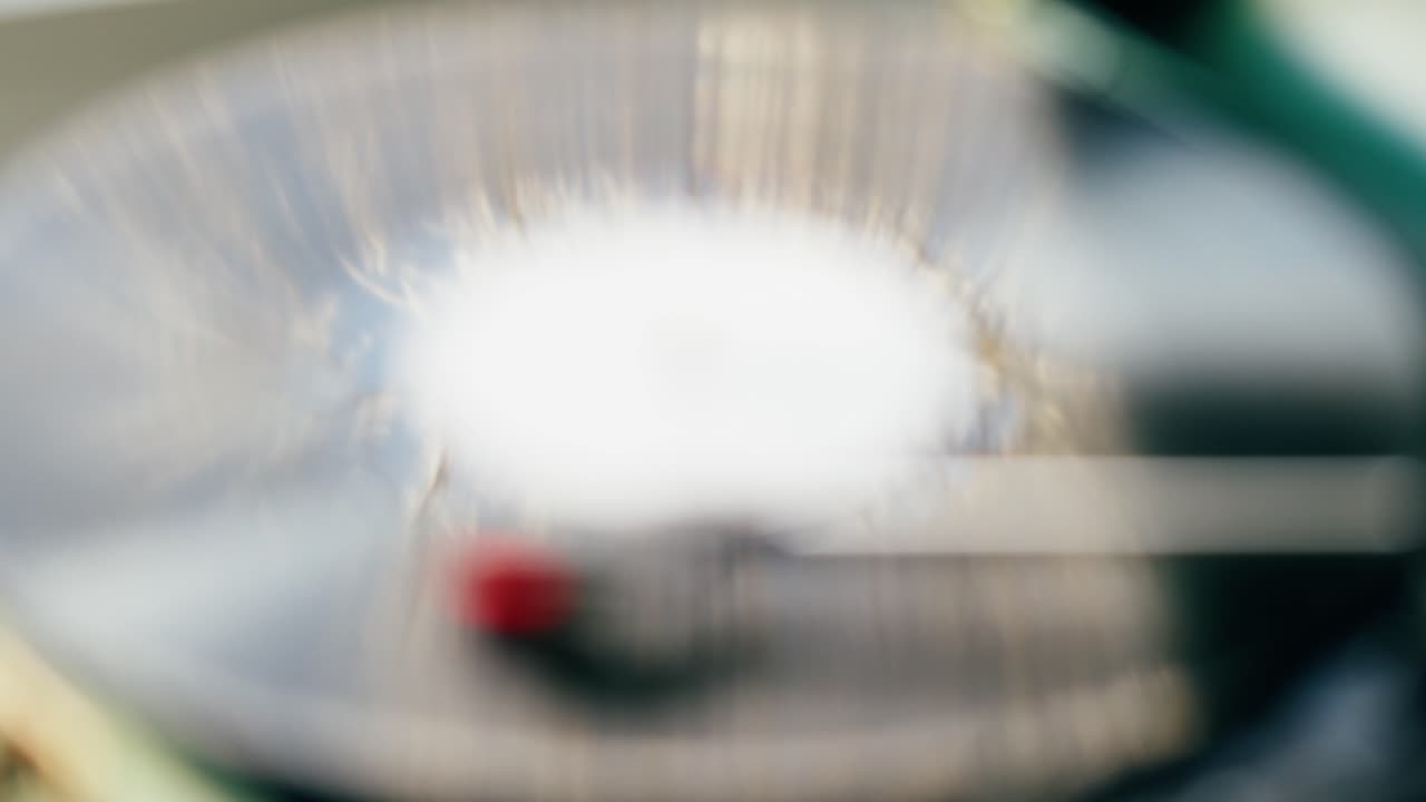 Blurred Motion of a Vintage Turntable Playing Music
