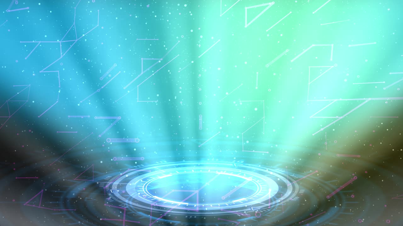 네온 과학 포털 배경, cg 추상 3d 렌더링