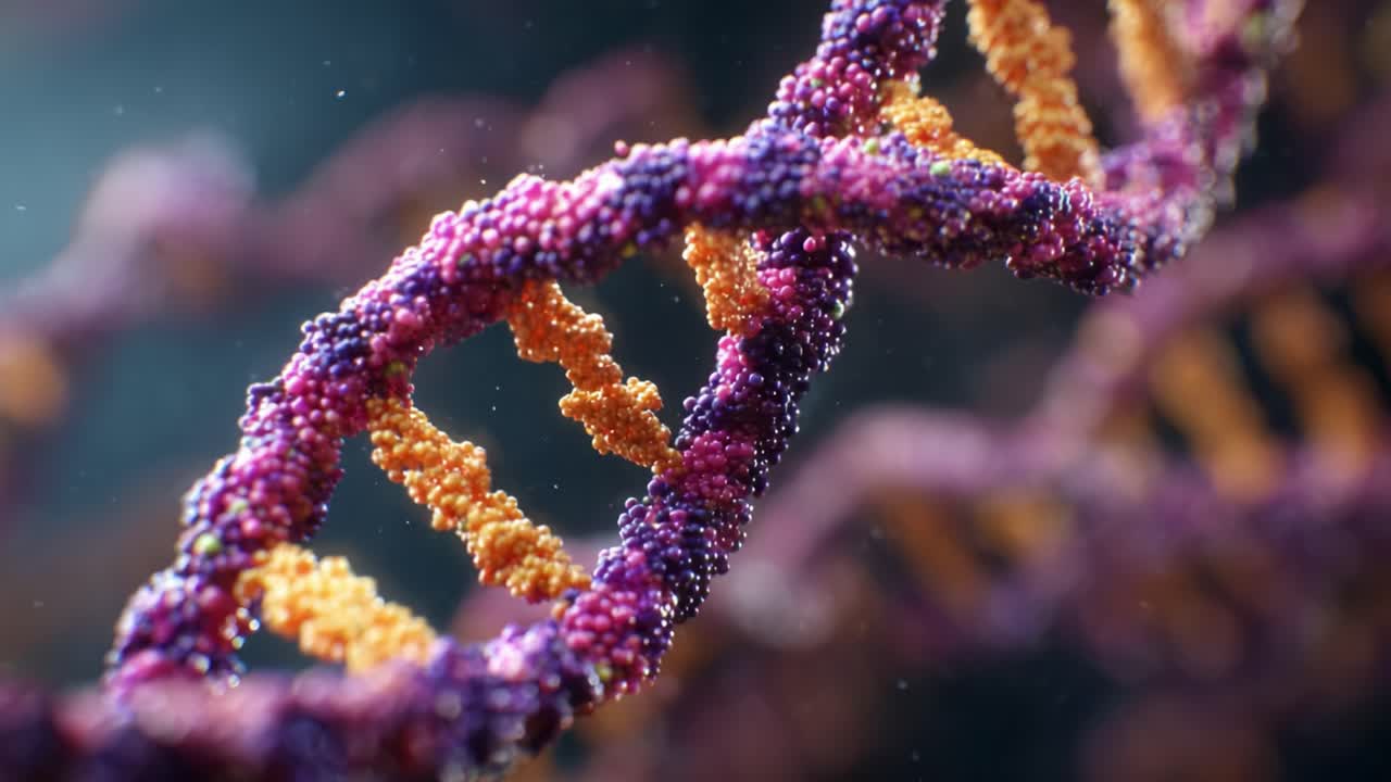 A Close-Up Exploration of DNA Structure, Showcasing the Intricacies of Genetic Material with Vivid Colors and Detailed Models, Highlighting the Building Blocks of Life