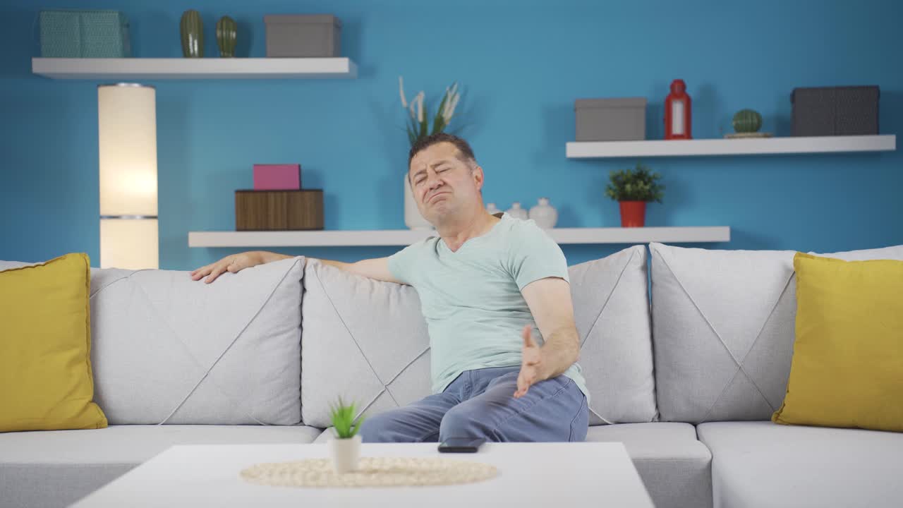 Depressed unhappy man.