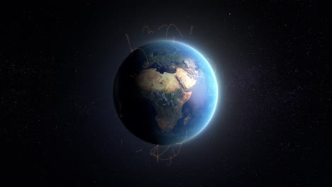 earth with global connections