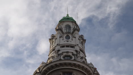 a stunning view of the parisian-style dome atop a classic building in buenos aires, facing plaza de mayo , argentina