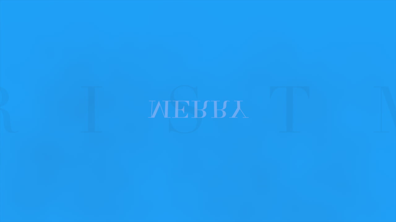 블루 그라데이션에 현대 메리 크리스마스 텍스트