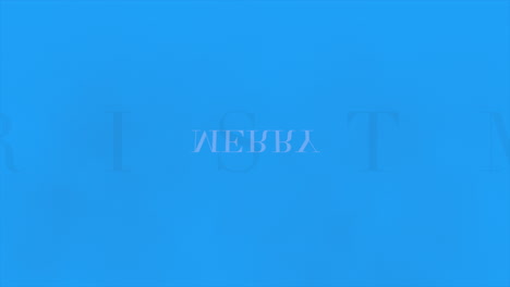 modern merry christmas text on blue gradient