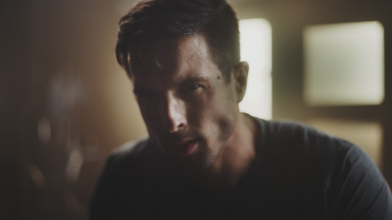 남자 의 클로즈업 초상화