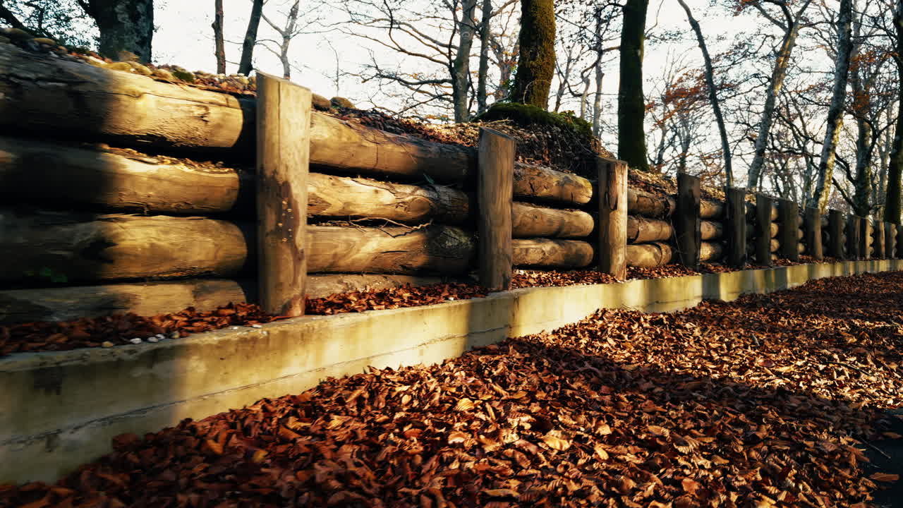 Wooden Guard Rail on the Mountain Road