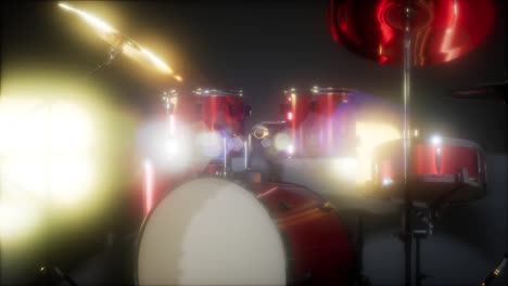 drum set with dof and lense flair