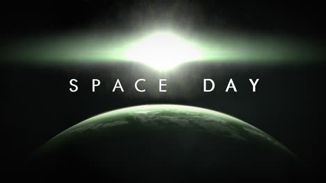 Space-Day-with-big-planet-and-flash-of-star-in-galaxy