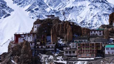snowy himalayan monastery