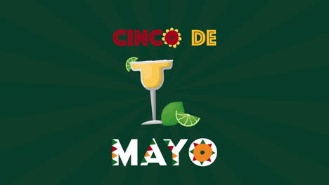 cinco de mayo celebración mexicana con taza de cóctel