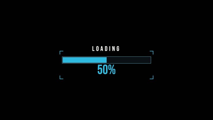 Digital Loading Progress Bar with Percentage Counter