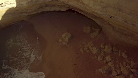 benagil cave in portugal by drone